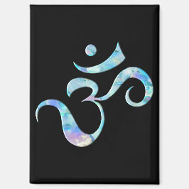 Imán Turquesa Marmorizada Om