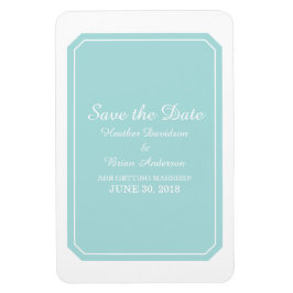 Imán Turquesa simplemente elegante salva la fecha