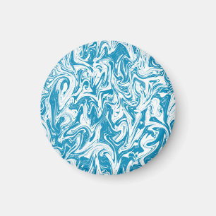 Imán Turquesa y Swirl Blanco