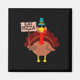 Imán Turquía come pizza adulto vegan niños divertidos T