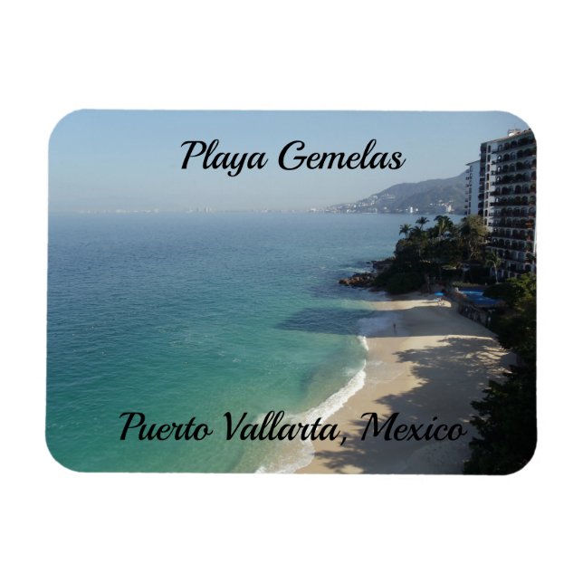 Imán Turquoise ocean sand beach (Horizontal)