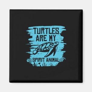 Imán Turtle Lover Las tortugas son mis animales espir