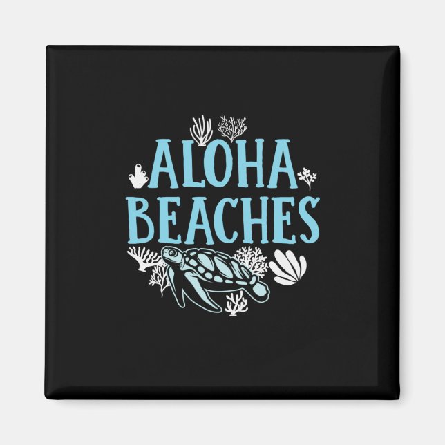 Imán Turtle Lover | Playas de Aloha (Frente)