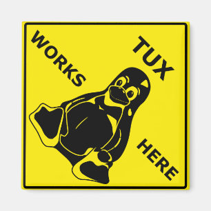 Imán Tux funciona aquí