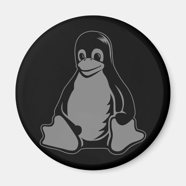 Imán Tux Penguin - (Linux, Open Source, Copyleft, FSF) (Frente)