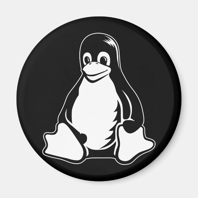 Imán Tux Penguin - (Linux, Open Source, Copyleft, FSF) (Frente)