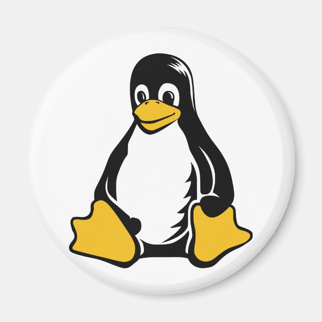 Imán Tux Penguin - (Linux, Open Source, Copyleft, FSF) (Frente)