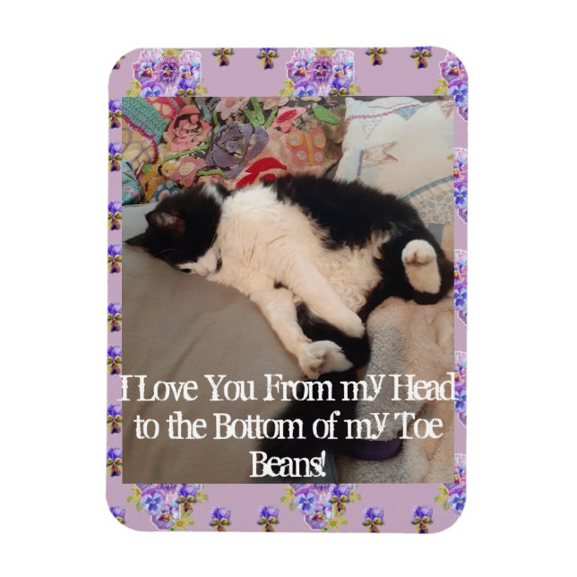 Imán Tuxedo Cat Funny Love You Cita Gatos Magnet (Vertical)