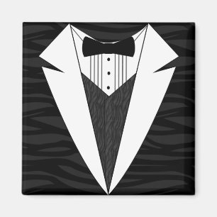 Imán Tuxedo negro/blanco