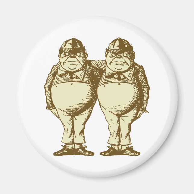 Imán Tweedle Dee y Tweedle Dum Inked Sepia (Frente)