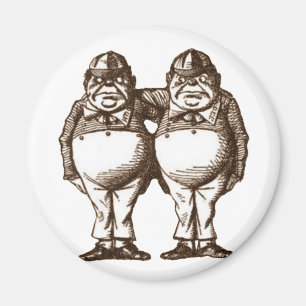 Imán Tweedle Dee y Tweedle la sepia de Dum