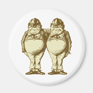 Imán Tweedle Dee y Tweedle la sepia entintada Dum