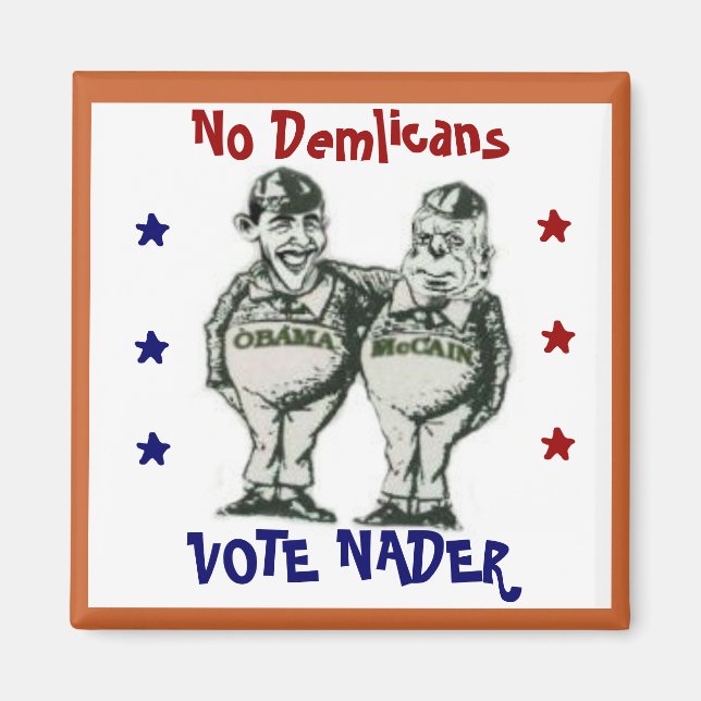 Imán Tweedletonto y Tweedledumber Square Magnet (Frente)