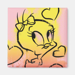 Imán TWEETY™ Con Corazones