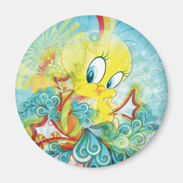 Imán TWEETY™ En Ola Azul (Frente)