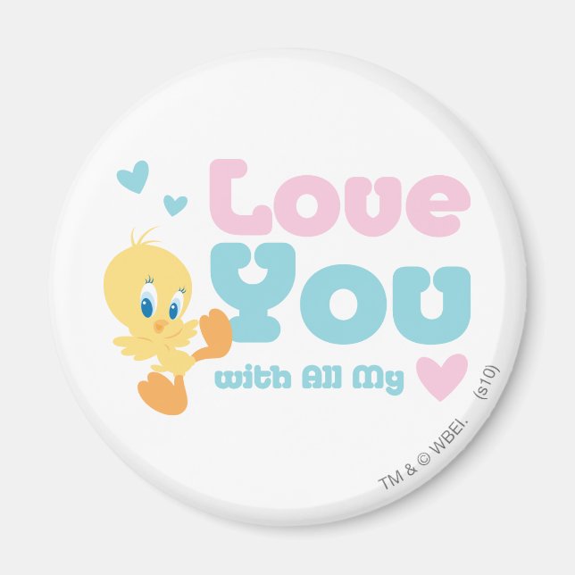 Imán TWEETY™ "Te amo con todo mi corazón" (Frente)
