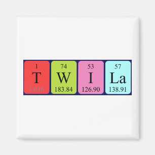 Imán Twila periodic table name magnet