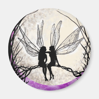 Imán Twilight Fairy Art Magnets Fairy Silhouette