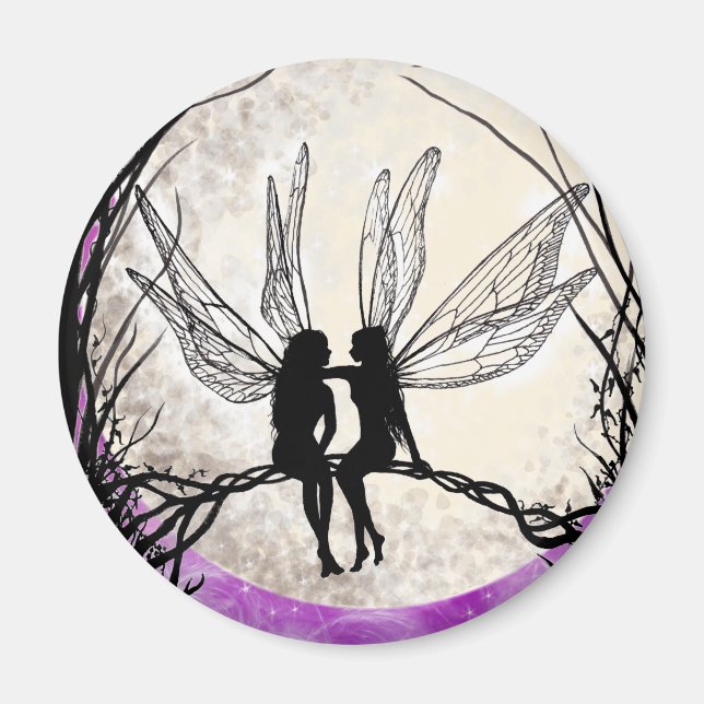 Imán Twilight Fairy Art Magnets Fairy Silhouette (Frente)