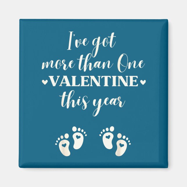 Imán Twin Pregnancy Announcement Gift For Pregnant Frie (Frente)