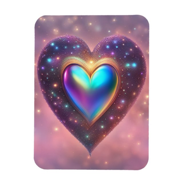 Imán Twinkle Star Heart (Vertical)
