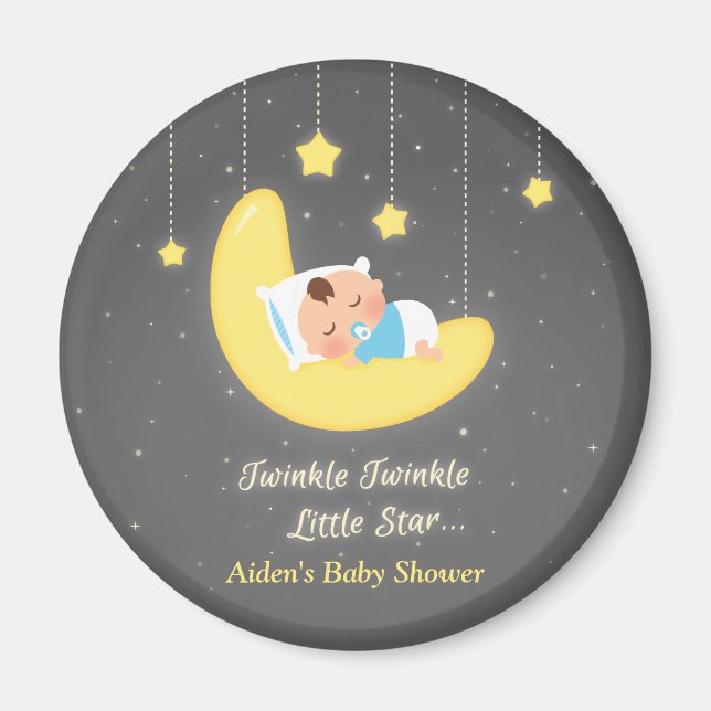 Imán Twinkle Twinkle Little Star Baby Shower Favor (Frente)