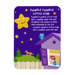 Imán Twinkle Twinkle Little Star Nursery Rhyme Magnet
