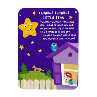 Imán Twinkle Twinkle Little Star Nursery Rhyme Magnet