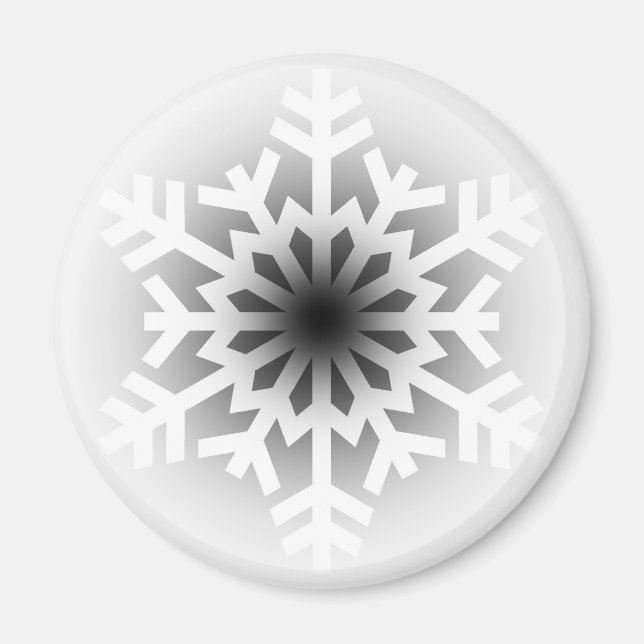 Imán Twinkling White Snowflake (Frente)
