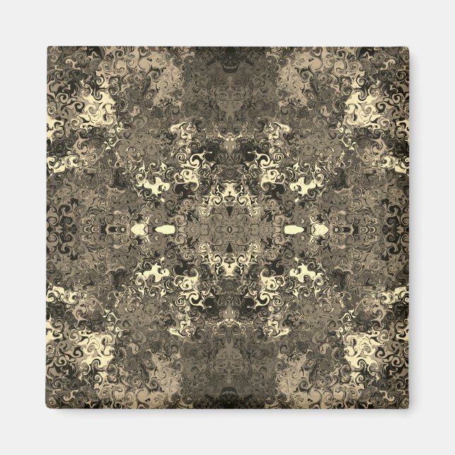 Imán Twirlers de color abstracto / Espejo / Sepia / (Frente)