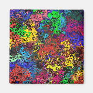 Imán Twirlers de color abstracto / Office