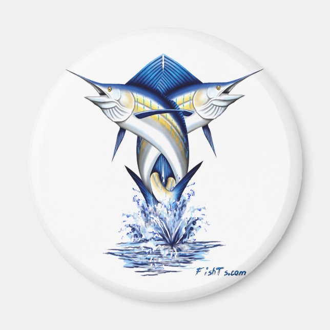 Imán Twisted Marlins Jumping (Frente)