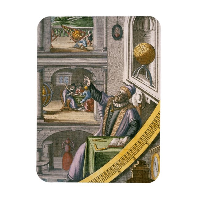 Imán Tycho Brahe (1546-1601) de 40 años, entre su astro (Vertical)