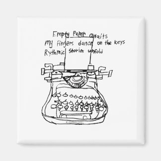 Imán Typewriter haiku