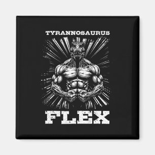 Imán Tyrannosaurus Flex Strength Gym Funny Bodybuilding