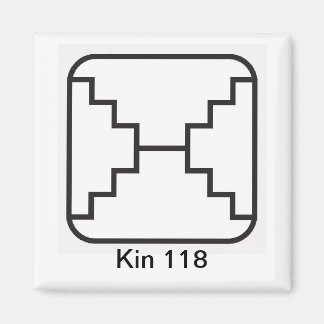 Imán Tzolkin Espelho Branco Kin 118