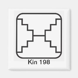 Imán Tzolkin Espelho Branco Kin 1988