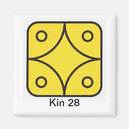 Imán Tzolkin Estrela Amarela Kin 28