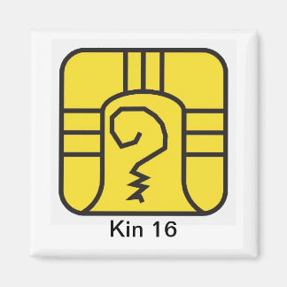 Imán Tzolkin Guerreiro Amarelo Kin 16