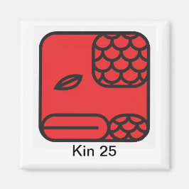 Imán Tzolkin Serpente Vermelha Kin 25