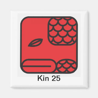 Imán Tzolkin Serpente Vermelha Kin 25
