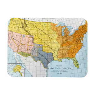IMÁN U.S. MAPA, 1776-1884