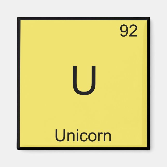 Imán U - Unicorn Funny Chemistry Element Symbol Tee (Frente)