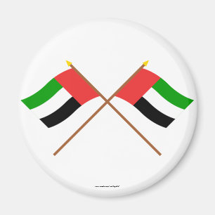 Imán UAE y banderas cruzadas Fudjairah