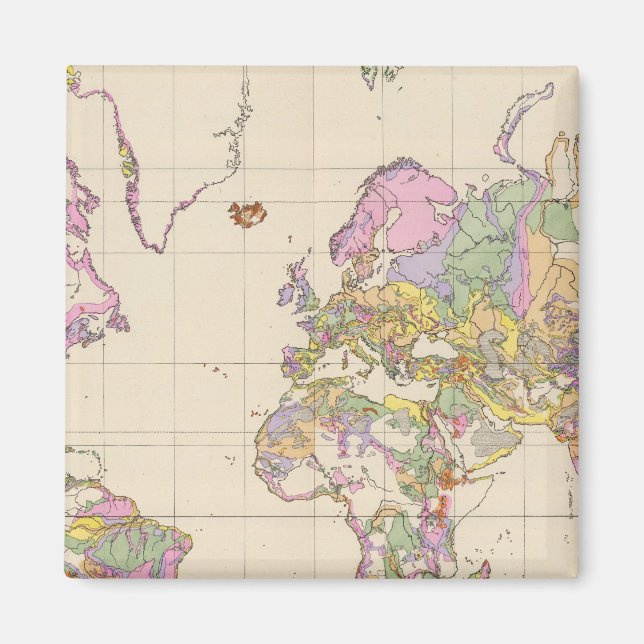 Imán Ubersicht der Erde - Visión General del Mapa de la (Frente)