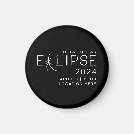 Imán Ubicación del Personalizado del eclipse solar 2024