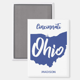 Imán Ubicación y nombre personalizados Ohio