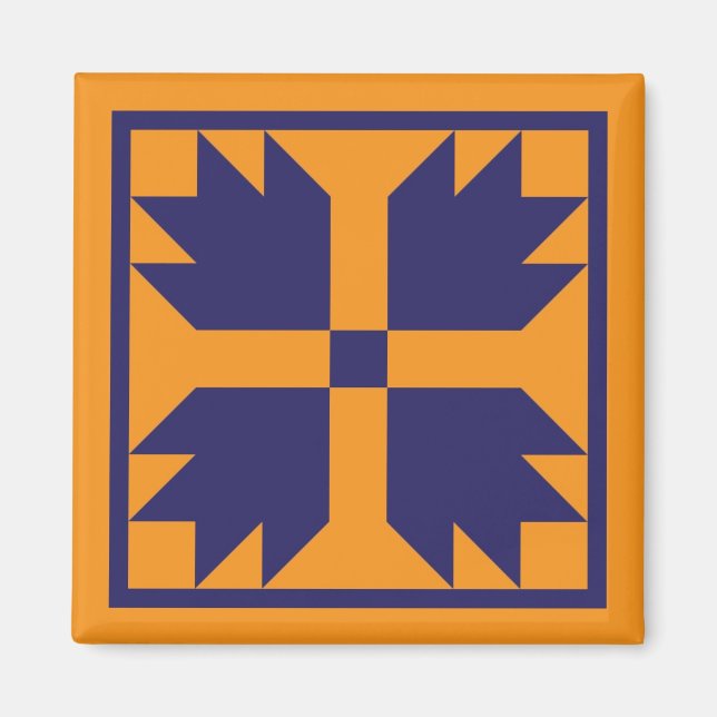 Imán - UC Bloque de tallo de pata de oso (azul sob (Frente)