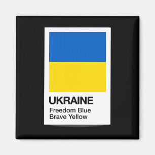 Imán Ucrania 2023 Colores de la Bandera Ucraniana Liber