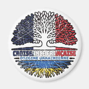 Imán Ucrania Bandera de árbol de Francia francesa ucran